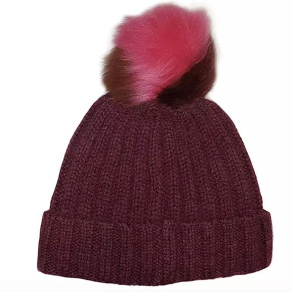 UGG Accessories - UGG Port Cable Pom Knit Beanie Hat